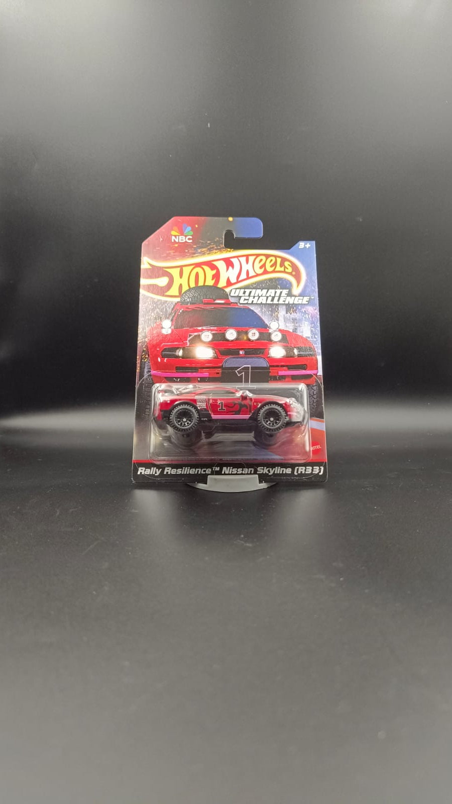 Hot Wheels Ultimate Challenge – Rally Resilience Nissan Skyline (R33) Diecast Car (1:64 Scale)