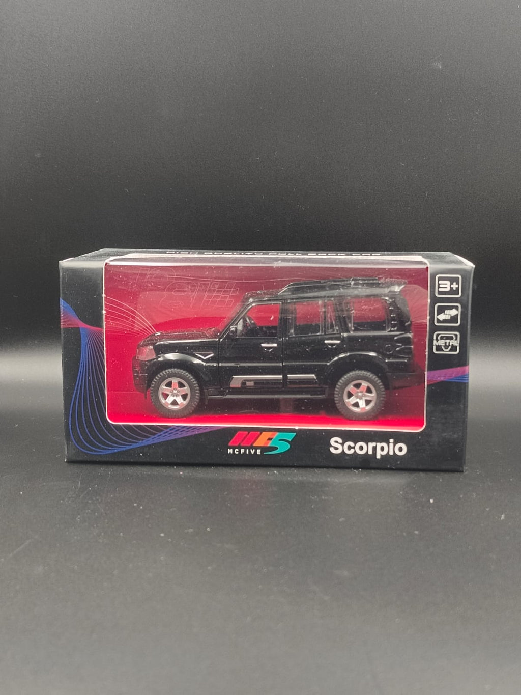 MC5 Mahindra Scorpio S11 Diecast Toy Car - Black SUV Scale Model