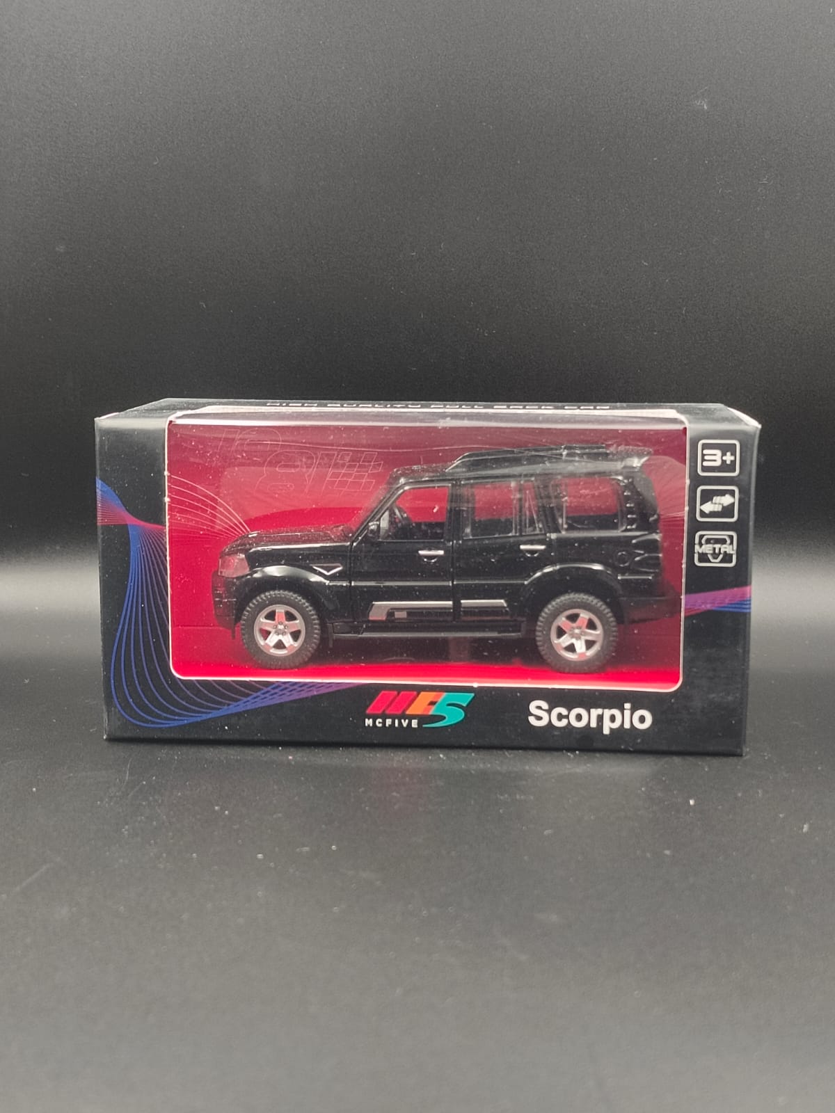 MC5 Mahindra Scorpio S11 Diecast Toy Car - Black SUV Scale Model
