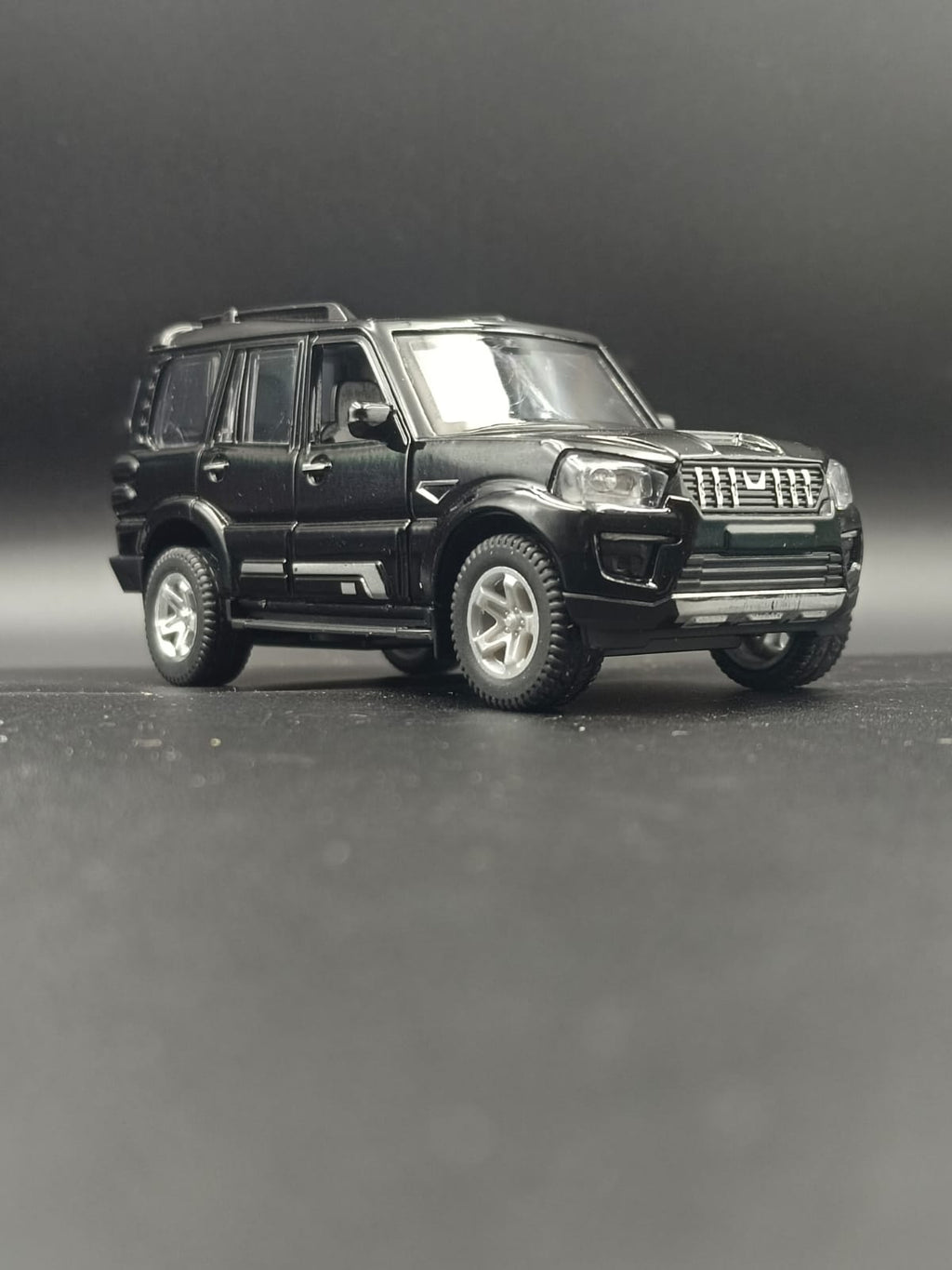 MC5 Mahindra Scorpio S11 Diecast Toy Car - Black SUV Scale Model