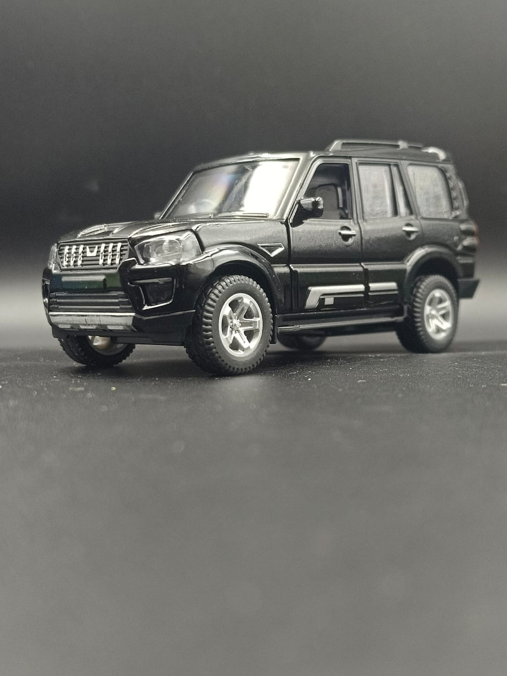 MC5 Mahindra Scorpio S11 Diecast Toy Car - Black SUV Scale Model
