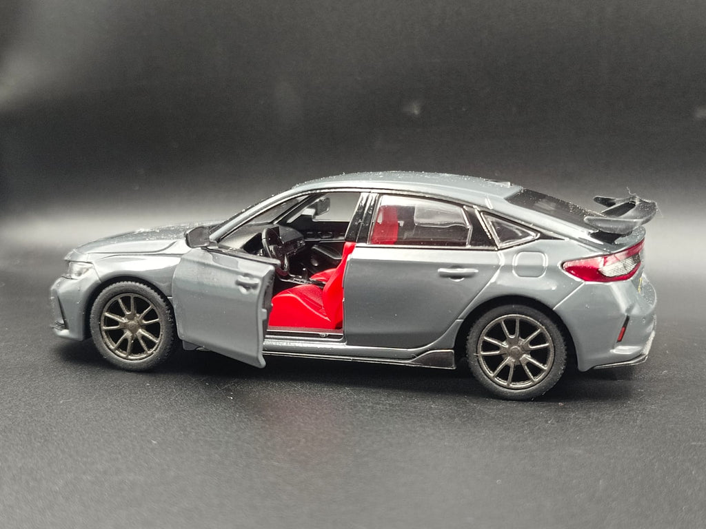 Kinsmart 2024 Honda Civic Type R Diecast Model Car - 1:36 Scale [Licensed] Grey