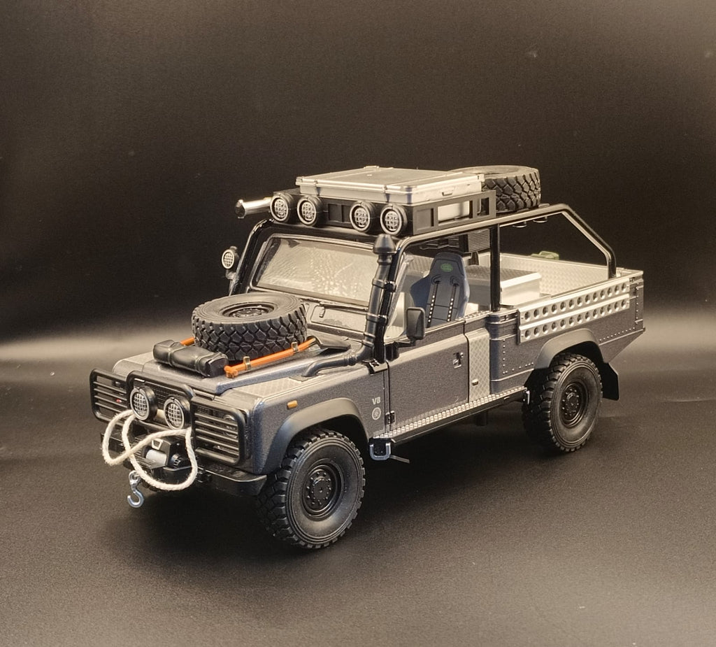 Jinlifang 1:24 Scale 6x6 Off-Road Alloy Die-Cast Model Truck - Grey