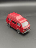 Majorette Volkswagen T3 Camper Van (Red) – 1:64 Scale Die-cast Model