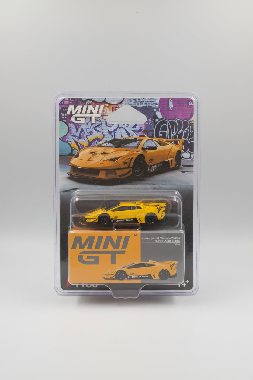 MINI GT 1:64 #1135 Lamborghini LB-Silhouette WORKS Murciélago GT Evo - Yellow (Blister Pack)