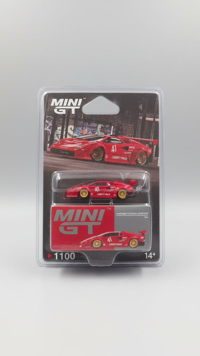 MINI GT 1:64 Lamborghini Countach LB-WORKS Red (Blister Pack) - #1100