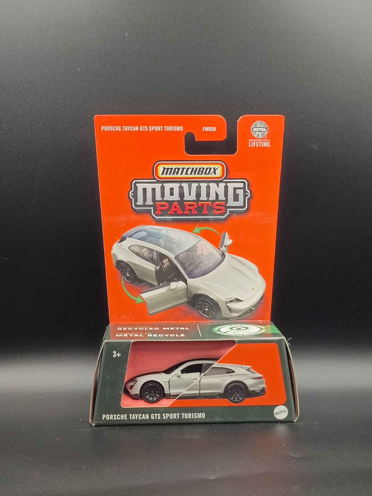 Matchbox Moving Parts Porsche Taycan GTS Sport Turismo Die-Cast Car (1:64 Scale)