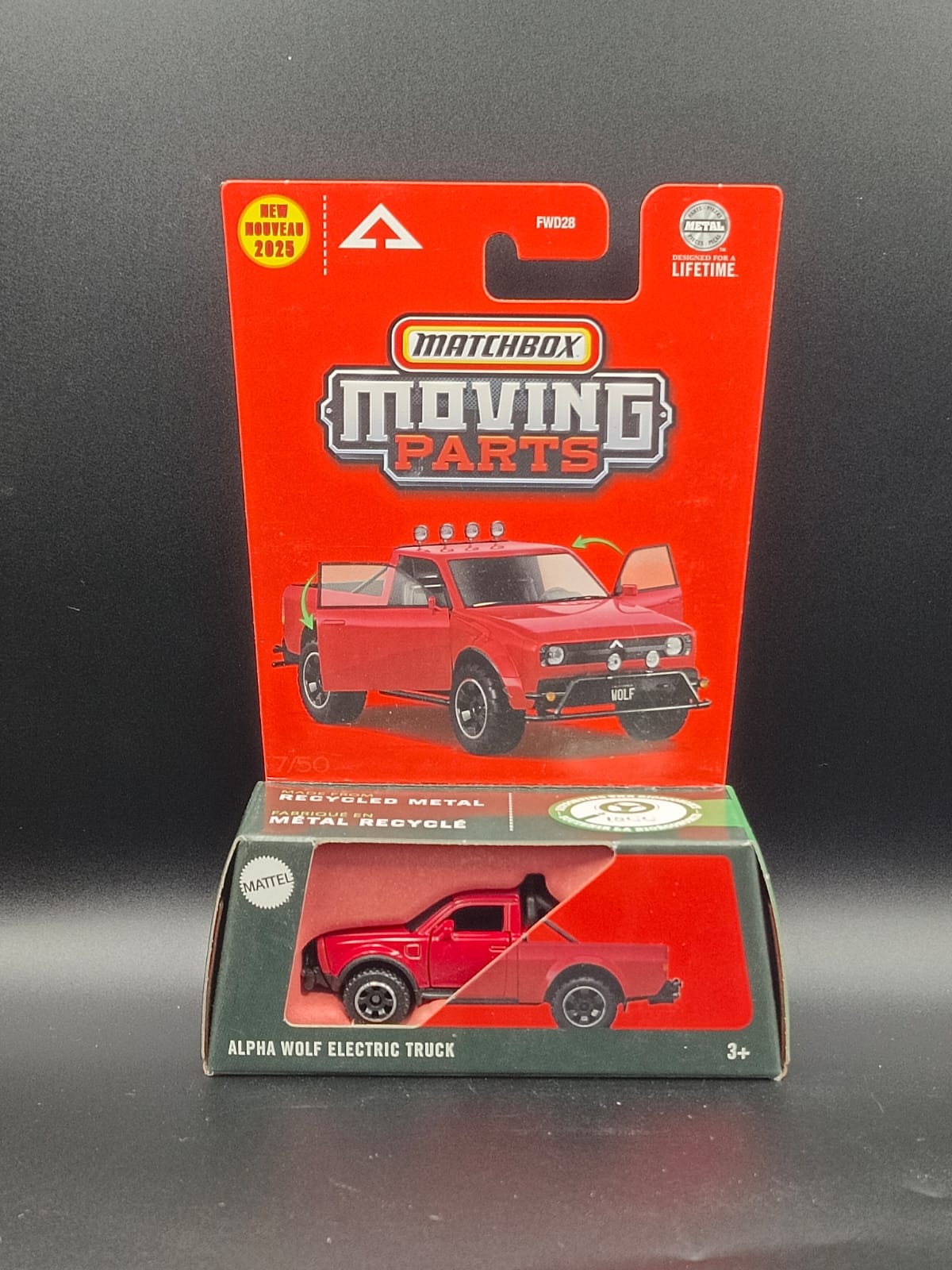 Matchbox Moving Parts 2025 - Alpha Wolf Electric Truck (Red, 7/50)