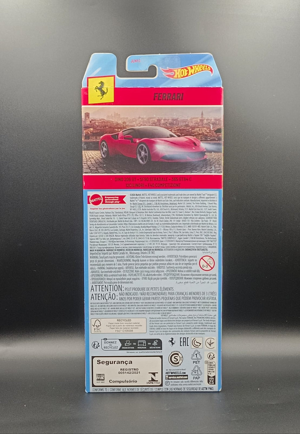 Hot Wheels 2026 Ferrari 5-Pack Die-Cast Cars Set (1:64 Scale) - JLN12