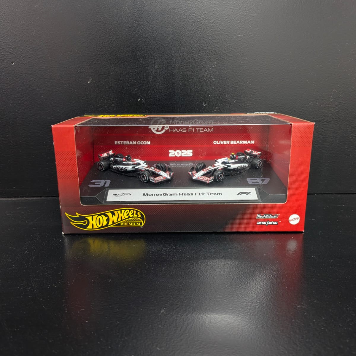 Hot Wheels Premium Formula 1 MoneyGram Haas F1 Team 2-Pack (2025 Edition)