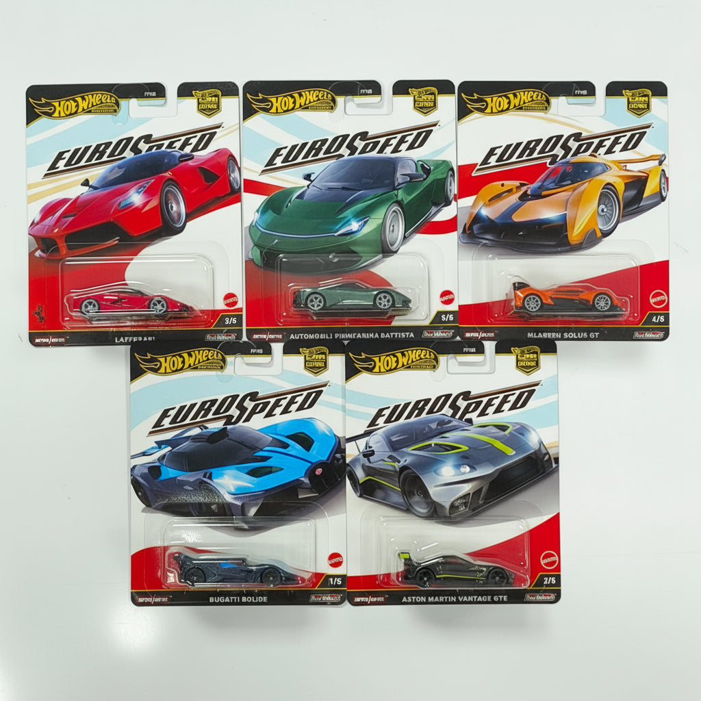 Hot Wheels Premium Car Culture: Euro Speed – Full Set of 5