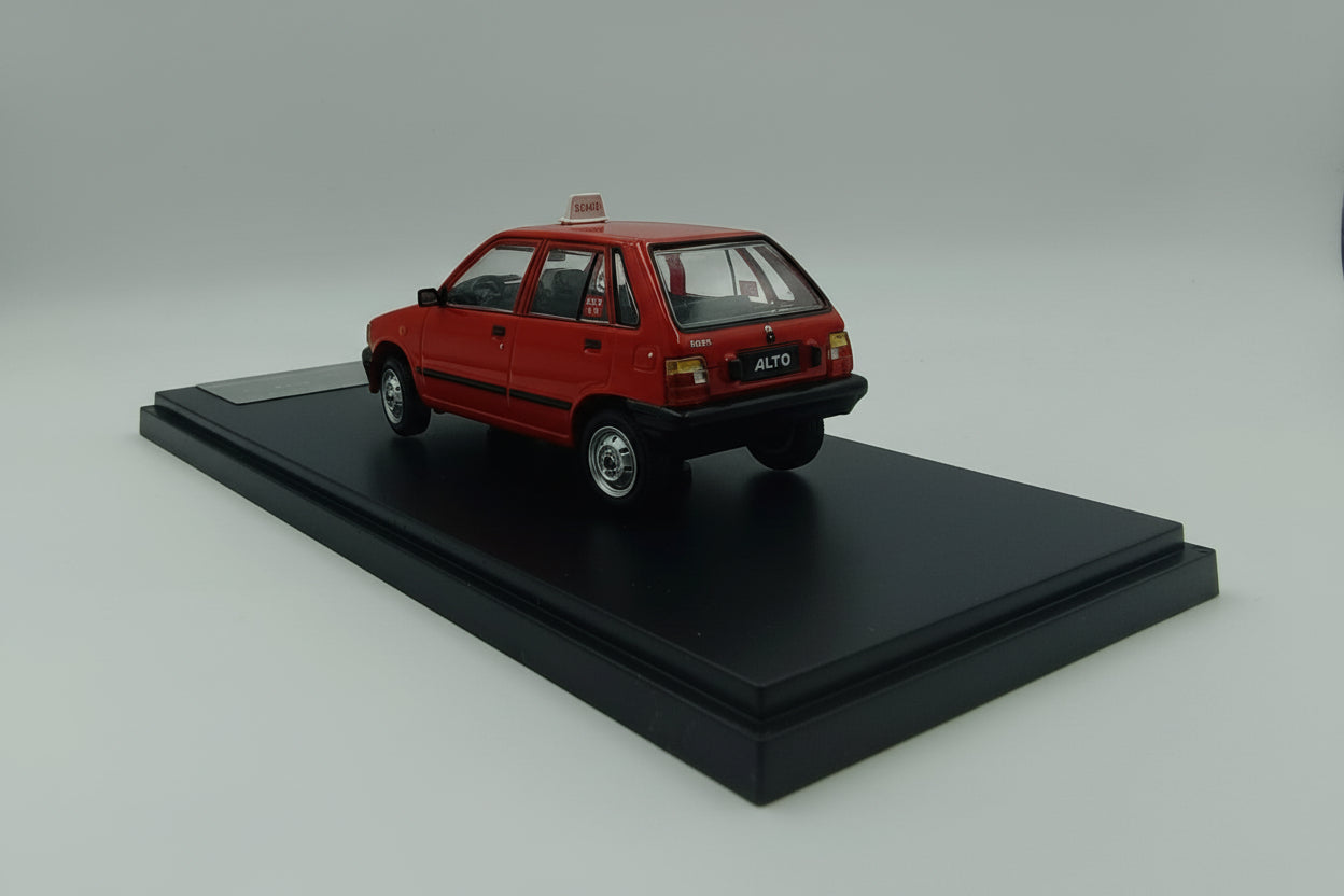 1:43 Suzuki Alto (Maruti 800) Classic Diecast Scale Model – Red Taxi Edition