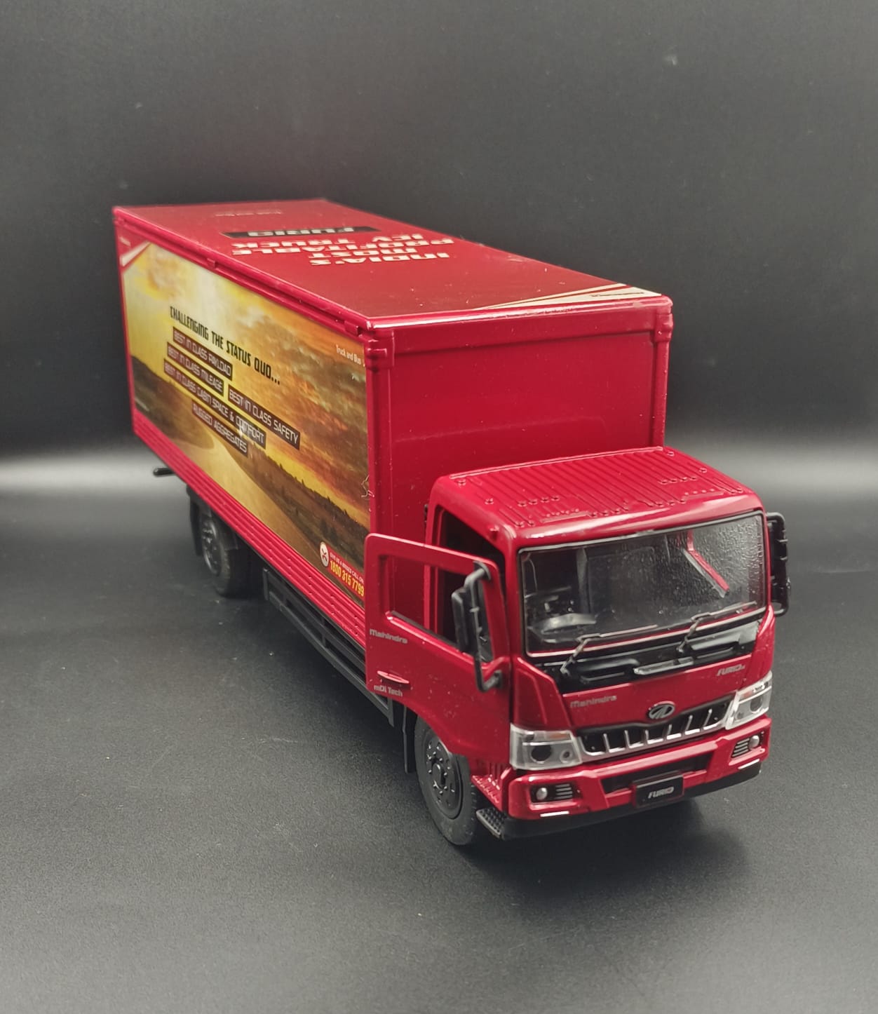 Mahindra Furio 14 Truck Diecast Scale Model - 1:32 Scale (Red)