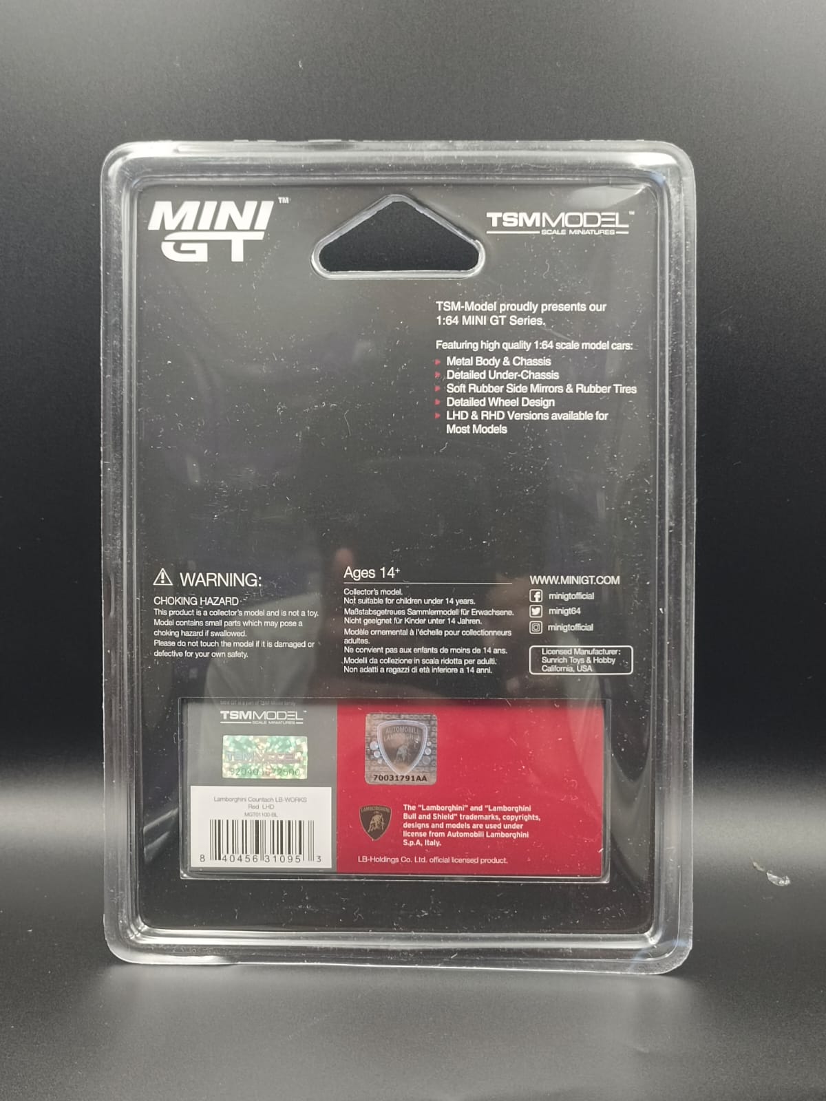 MINI GT 1:64 Lamborghini Countach LB-WORKS Red (Blister Pack) - #1100
