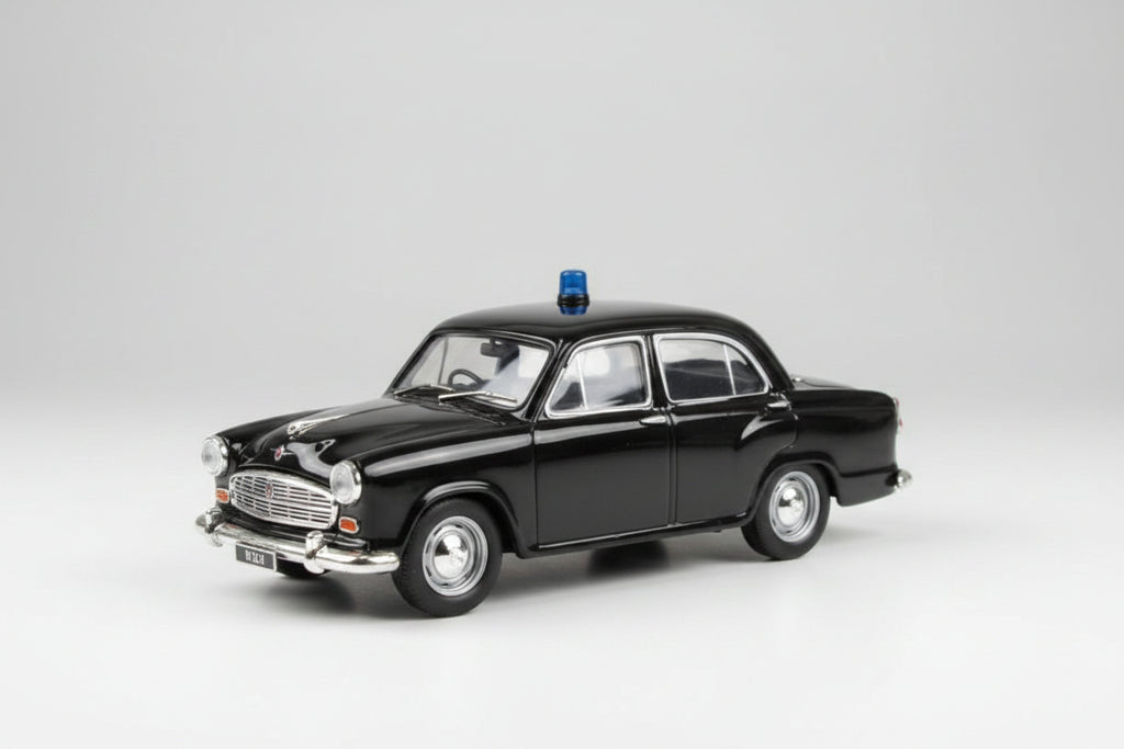 Hindustan Ambassador Indian Police (1958) - 1:43 Scale Diecast Model
