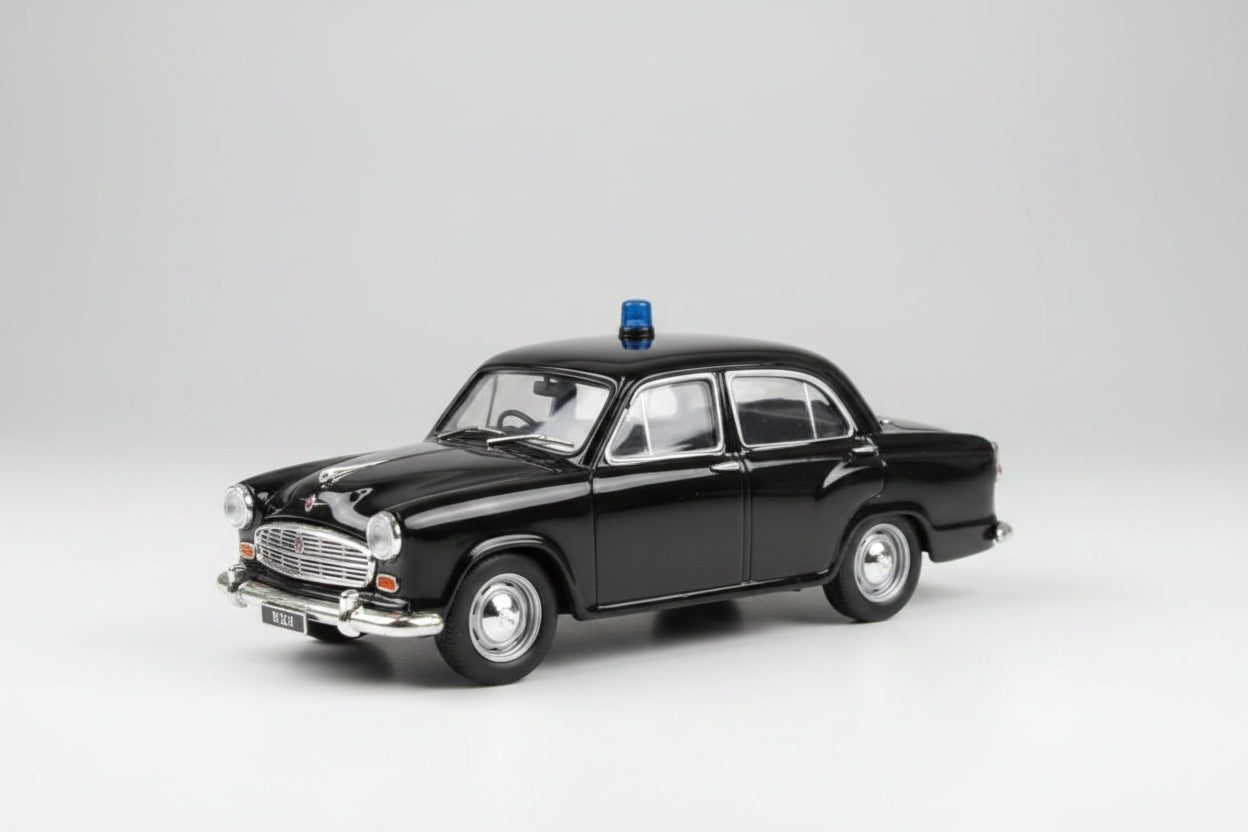Hindustan Ambassador Indian Police (1958) - 1:43 Scale Diecast Model